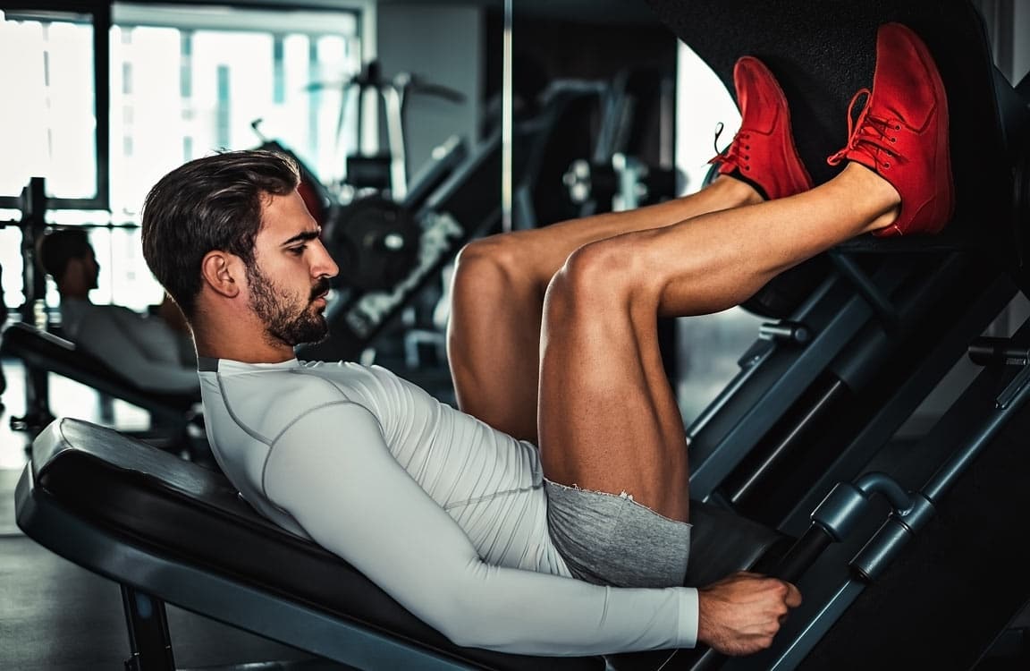 Why Endurance Athletes Need to Stop Worrying About Gaining Muscle Mass 1 male leg press